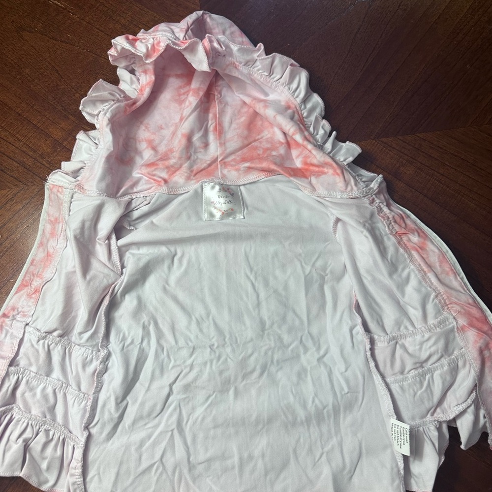 Pink Ruffled Hooded Jacket - Picture 2 of 5